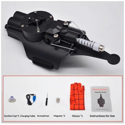 Electric Auto Retractable Spider Web Shooter Wrist Mounted Web Launcher Novelty Cosplay Prop for Adult Hero Role Play Anime Toys