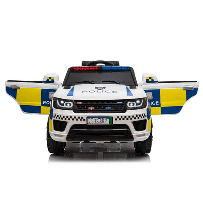 Kids Electric 12V Ride on Battery Police SUV Car W/2.4G Remote Control 3-8 Years