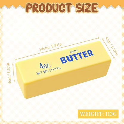 Squeeze Butter Toy, Butter Squishy Stress Toy, Slow Rebound Butter Squeeze Stress Toy, 5.5"X1.5" Stress Relief Sensory Toys for Adults, Funny Novelty Office Desk Decor (A-1PC)