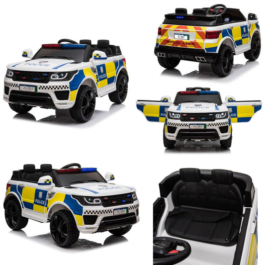 Kids Electric 12V Ride on Battery Police SUV Car W/2.4G Remote Control 3-8 Years