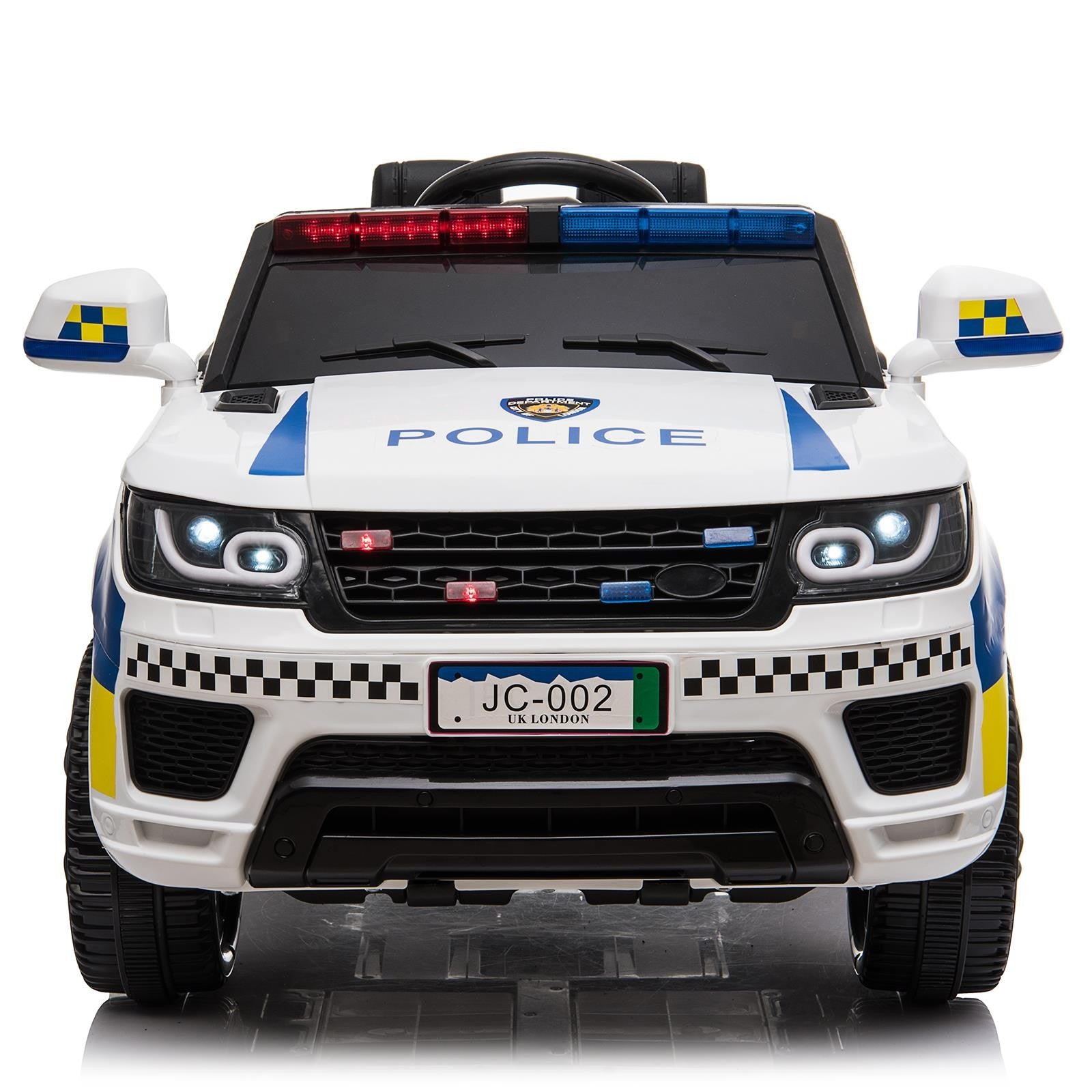 Kids Electric 12V Ride on Battery Police SUV Car W/2.4G Remote Control 3-8 Years