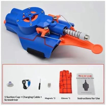 Electric Auto Retractable Spider Web Shooter Wrist Mounted Web Launcher Novelty Cosplay Prop for Adult Hero Role Play Anime Toys
