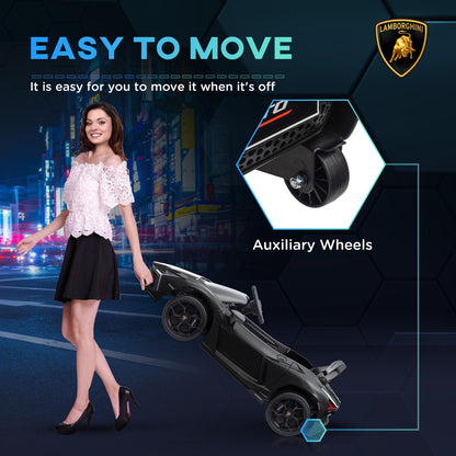 AIYAPLAY Lamborghini Revuelto Licensed Ride on Car, with Suspension, Black
